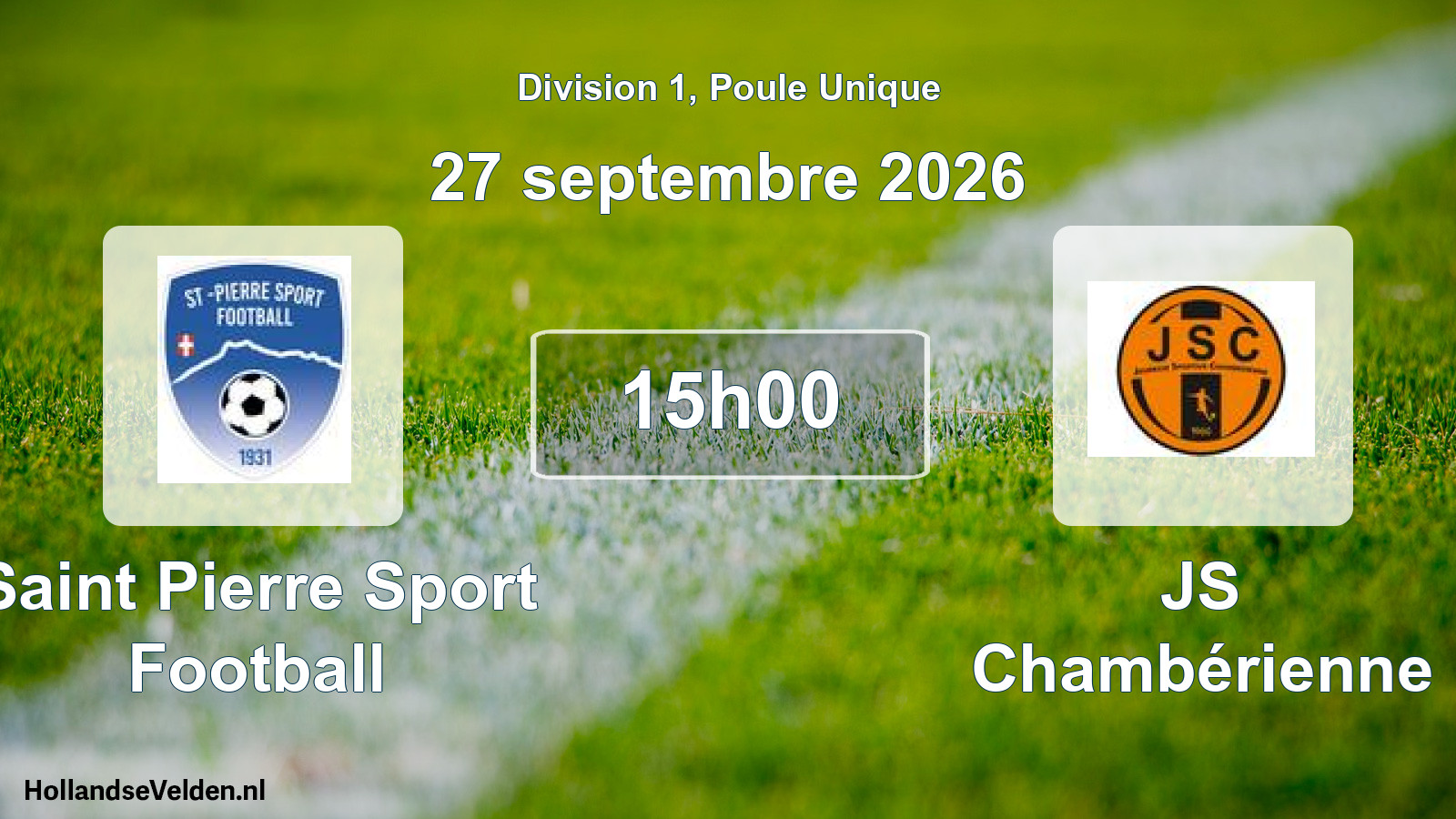 Scheduled Match: Saint Pierre Sport Football - JS Chambérienne (27 September 2026)