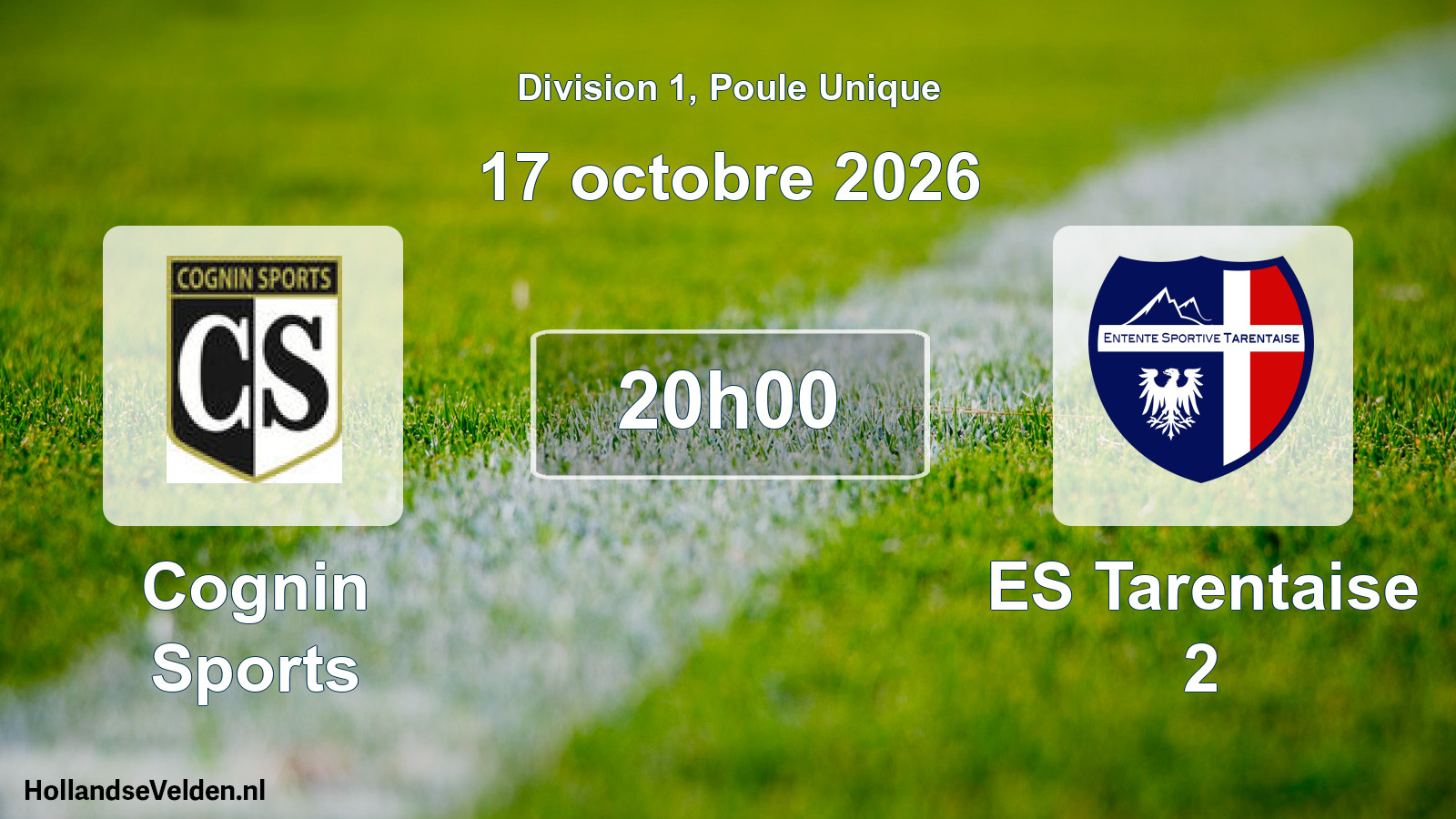 Scheduled Match: Cognin Sports - ES Tarentaise 2 (17 October 2026)