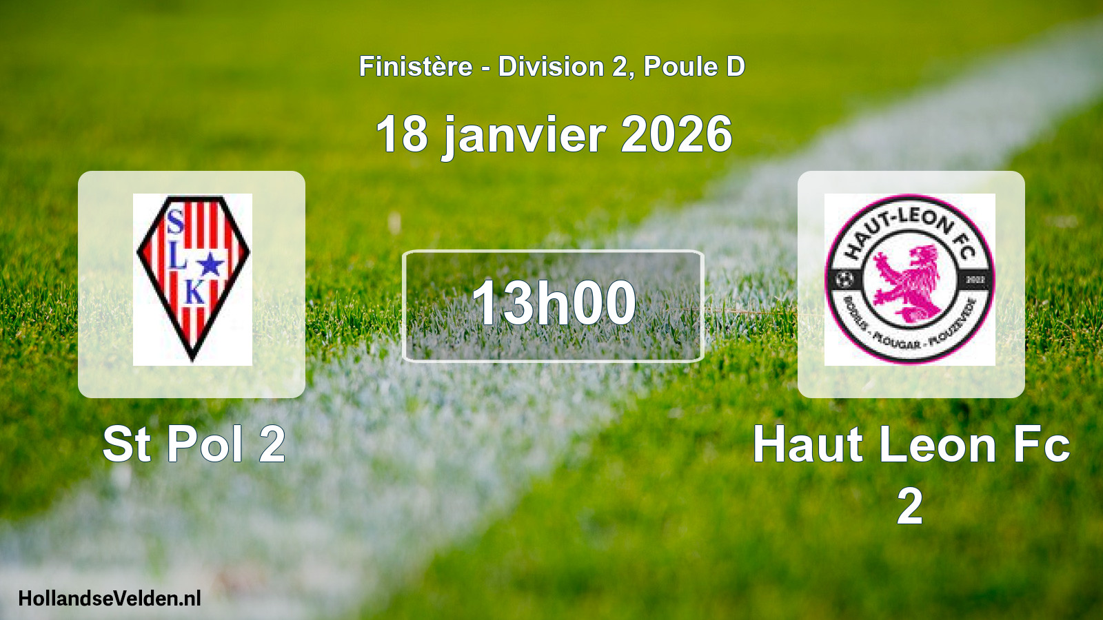 Geplande wedstrijd: St Pol 2 - Haut Leon Fc 2 (18 janvier 2026)