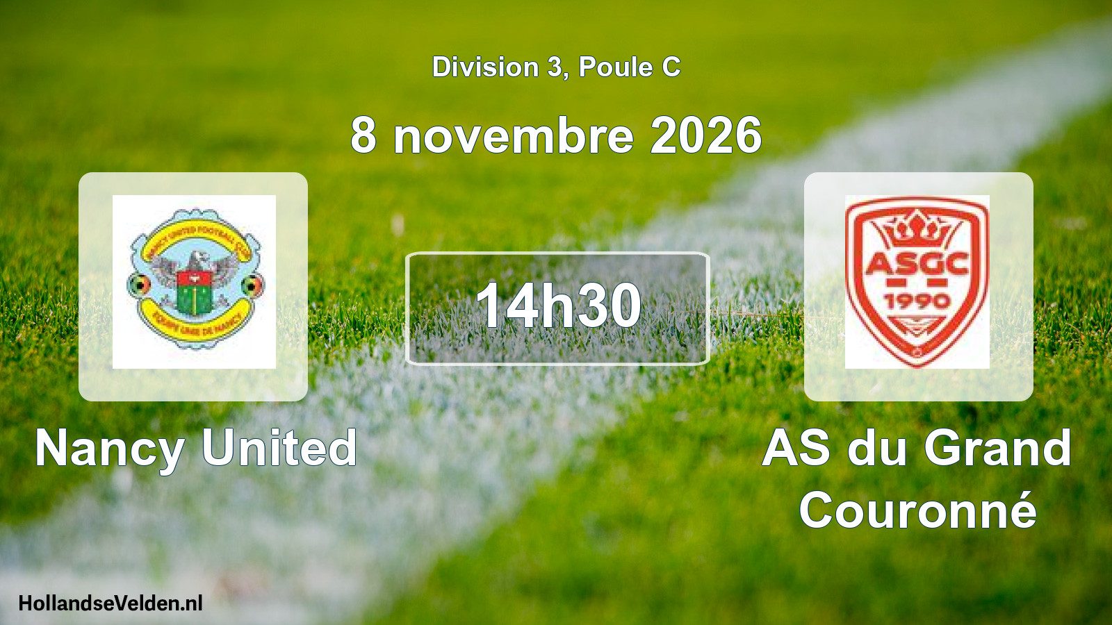 Match programmé: Nancy United - AS du Grand Couronné (8 novembre 2026)
