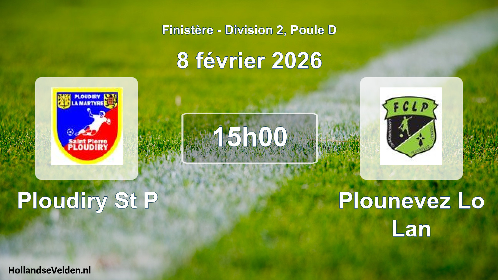 Geplande wedstrijd: Ploudiry St P - Plounevez Lo Lan (8 février 2026)