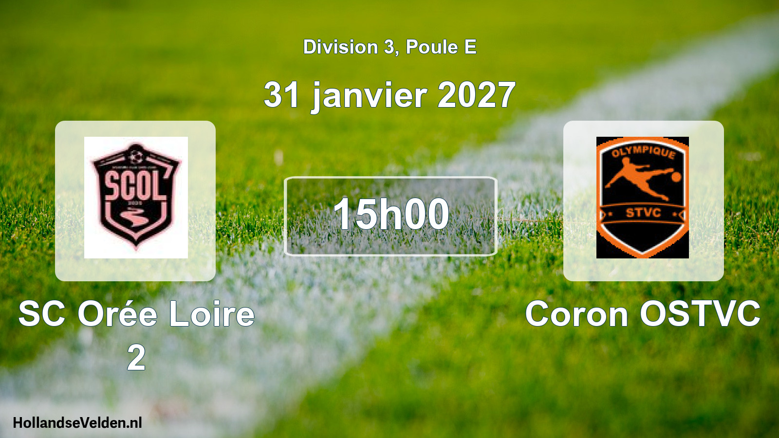 Geplande wedstrijd: SC Orée Loire 2 - Coron OSTVC (31 januari 2027)