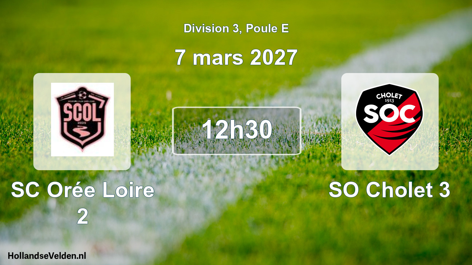 Scheduled Match: SC Orée Loire 2 - SO Cholet 3 (7 March 2027)