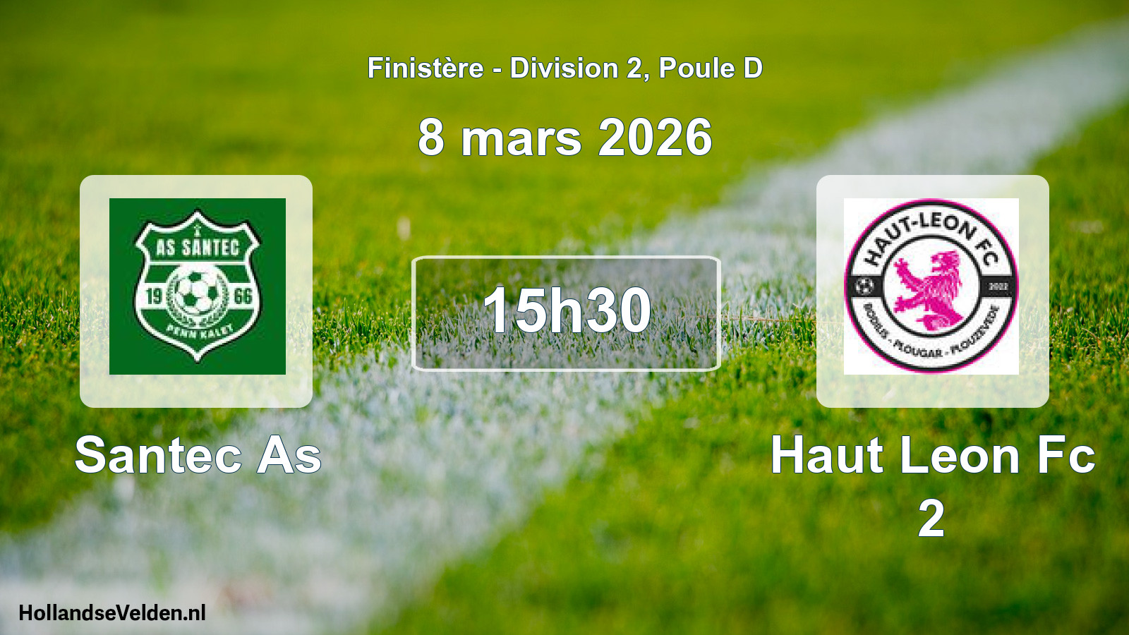 Geplande wedstrijd: Santec As - Haut Leon Fc 2 (8 mars 2026)