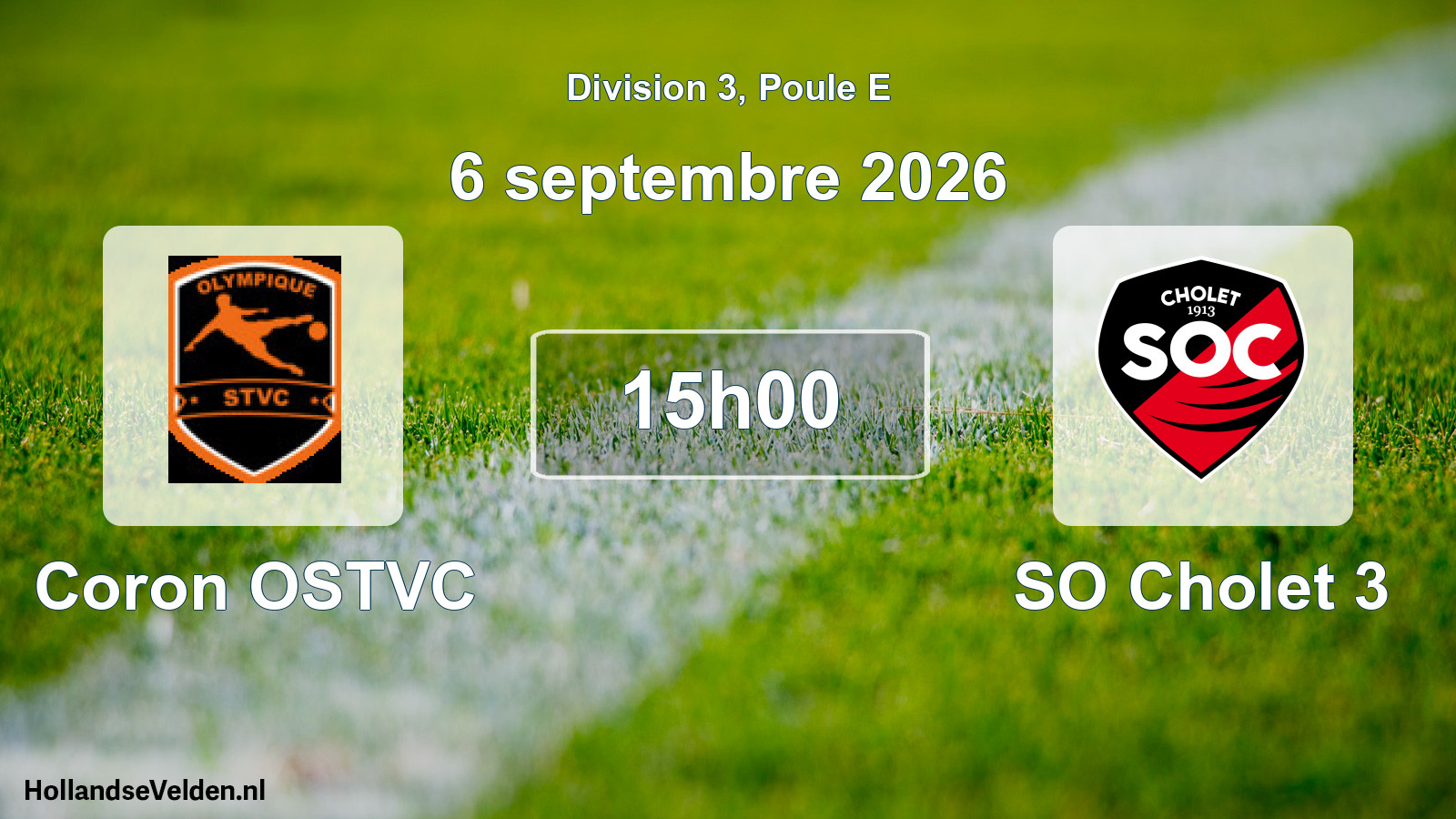 Scheduled Match: Coron OSTVC - SO Cholet 3 (6 September 2026)