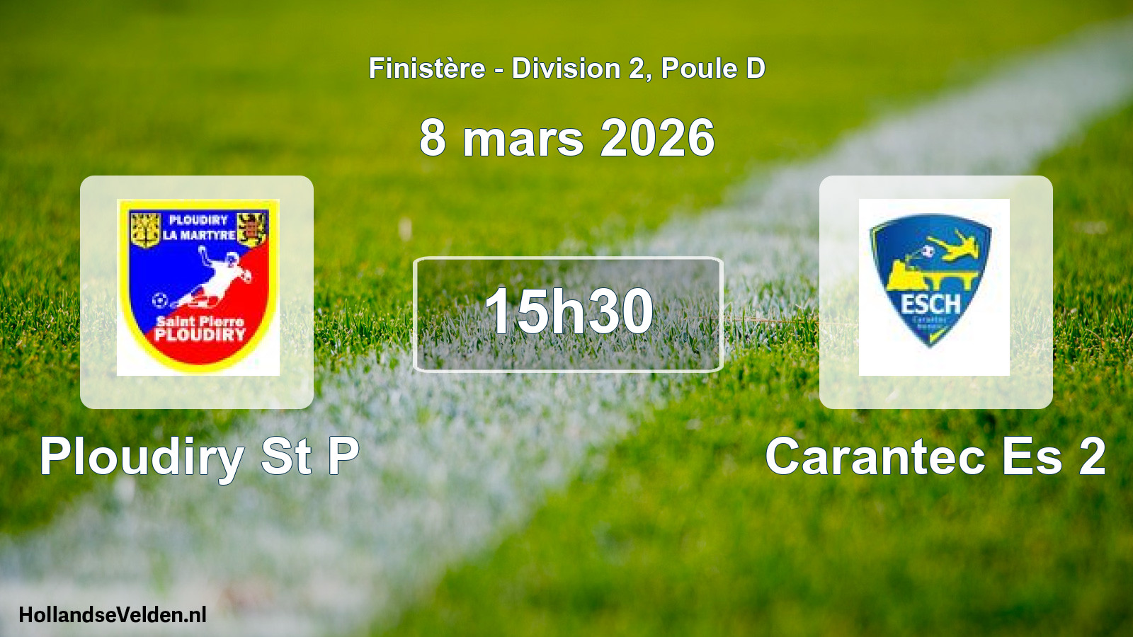 Geplande wedstrijd: Ploudiry St P - Carantec Es 2 (8 maart 2026)