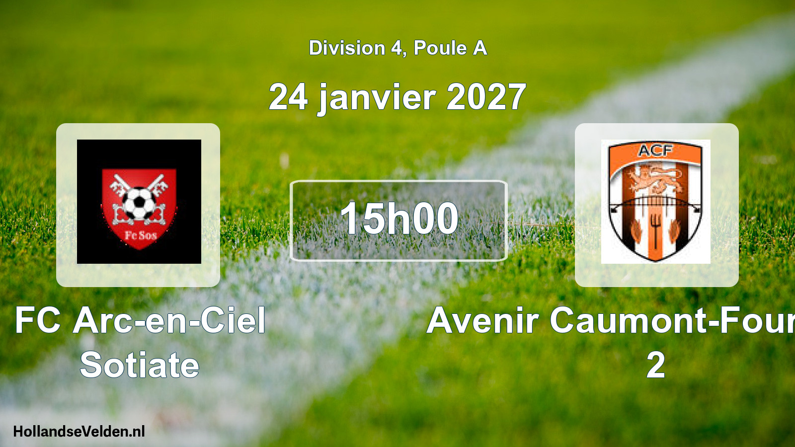 Match programmé: FC Arc-en-Ciel Sotiate - Avenir Caumont-Fourques 2 (24 janvier 2027)