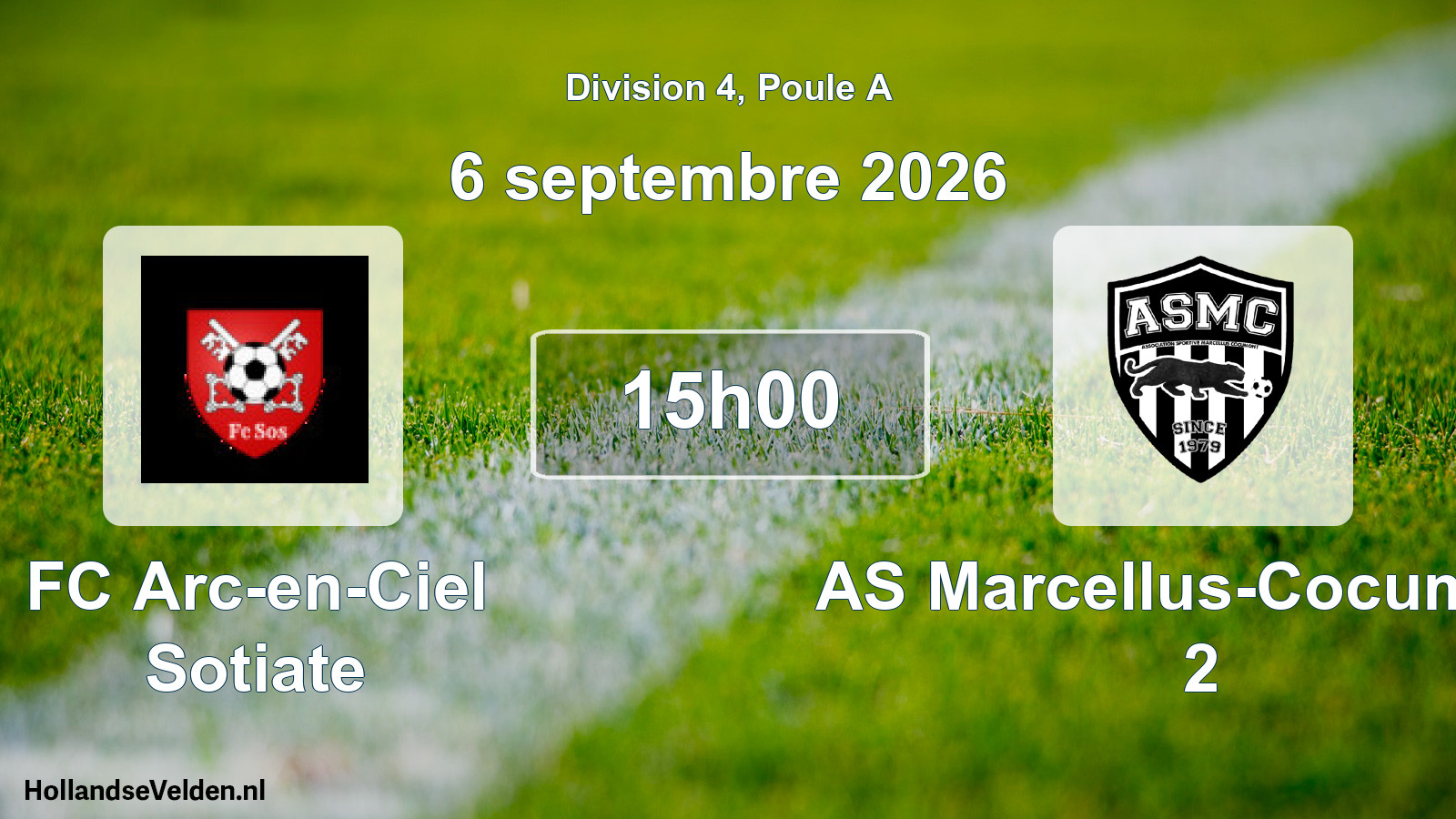 Scheduled Match: FC Arc-en-Ciel Sotiate - AS Marcellus-Cocumont 2 (6 September 2026)