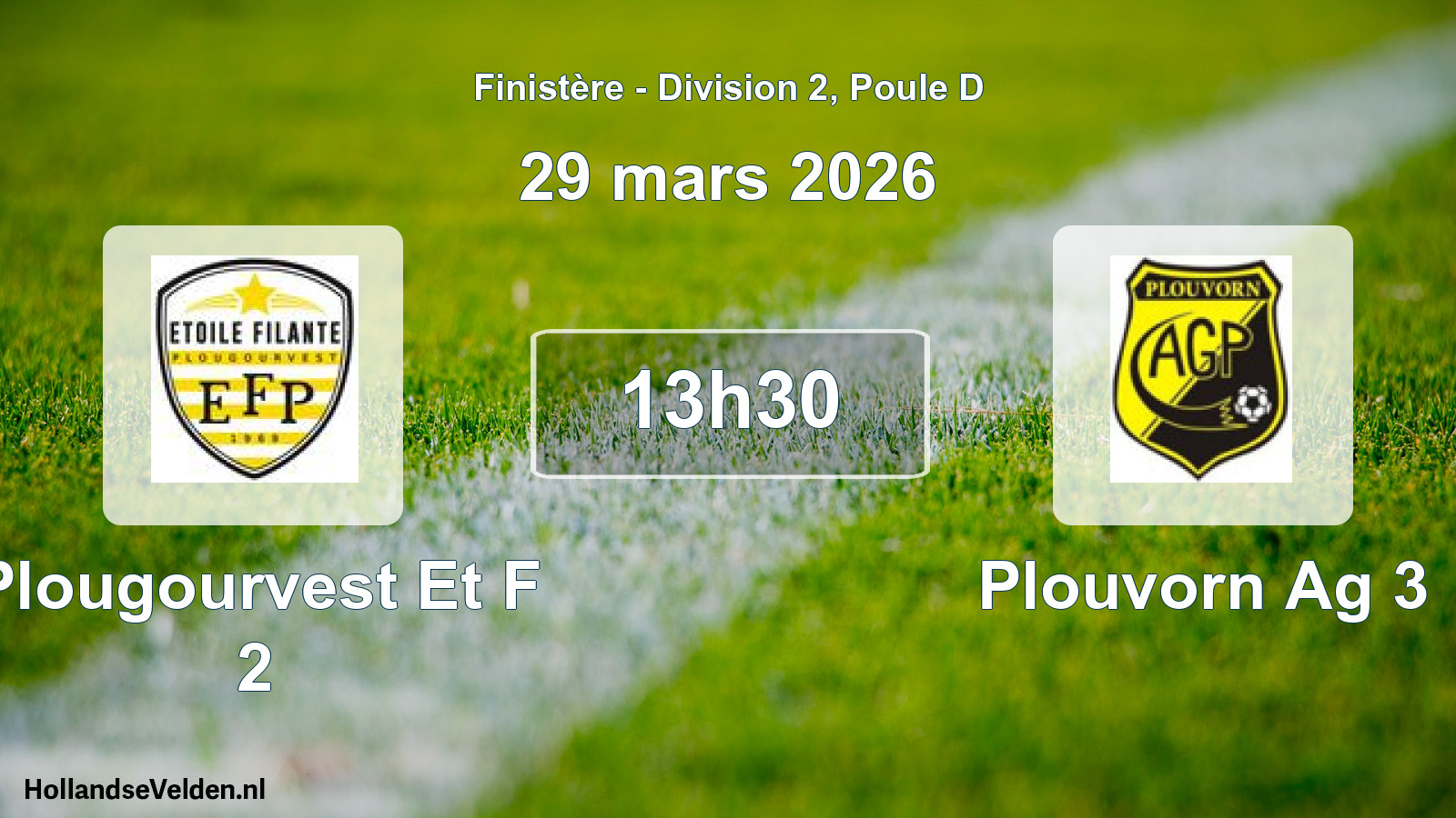 Geplande wedstrijd: Plougourvest Et F 2 - Plouvorn Ag 3 (29 maart 2026)