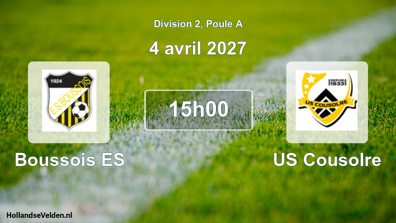 Scheduled Match: Boussois ES - US Cousolre (4 April 2027)