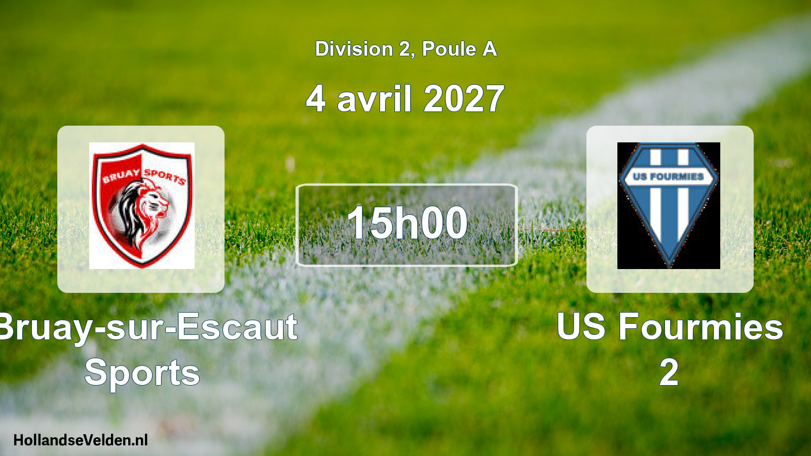 Scheduled Match: Bruay-sur-Escaut Sports - US Fourmies 2 (4 April 2027)