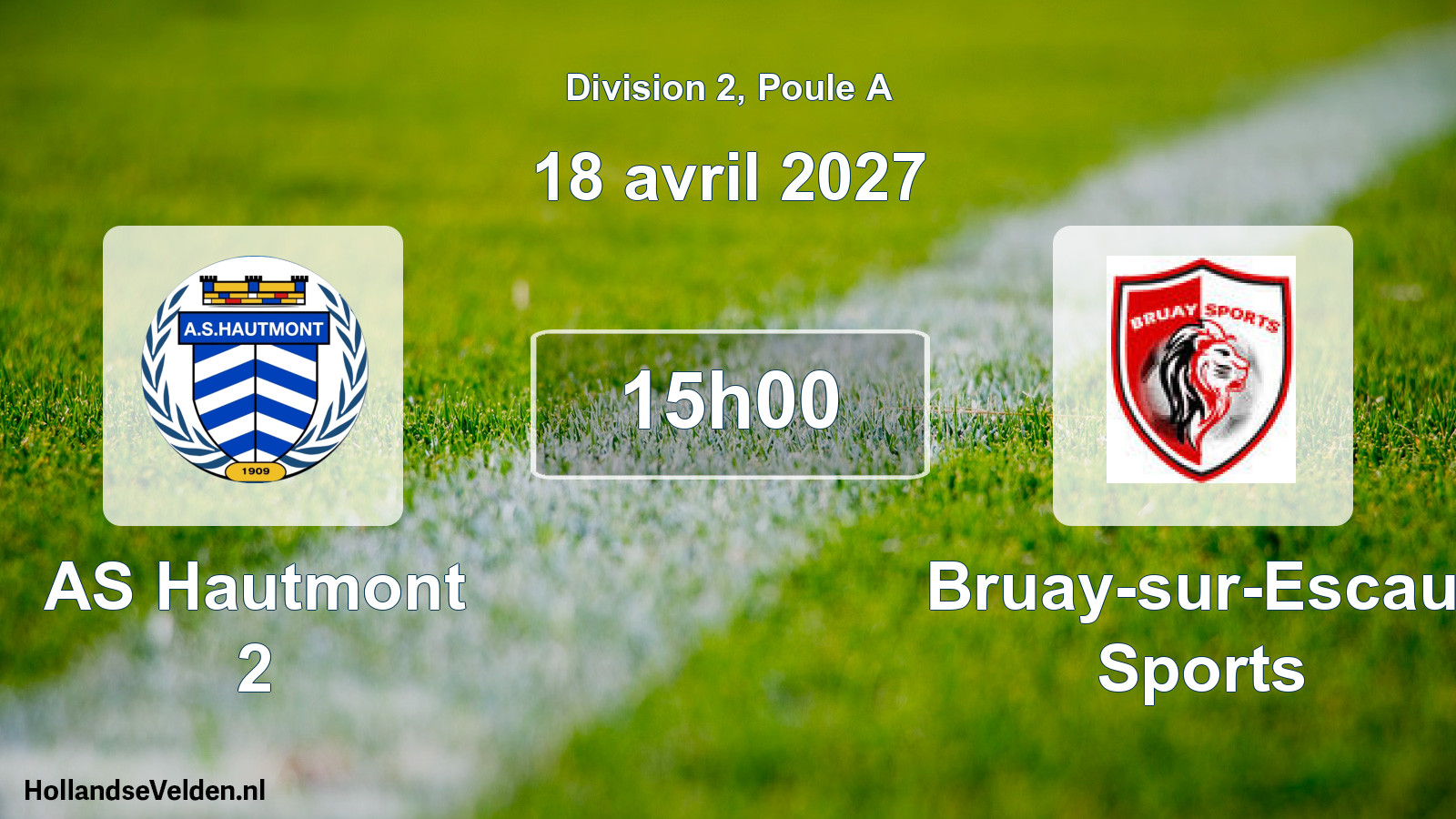 Match programmé: AS Hautmont 2 - Bruay-sur-Escaut Sports (18 avril 2027)