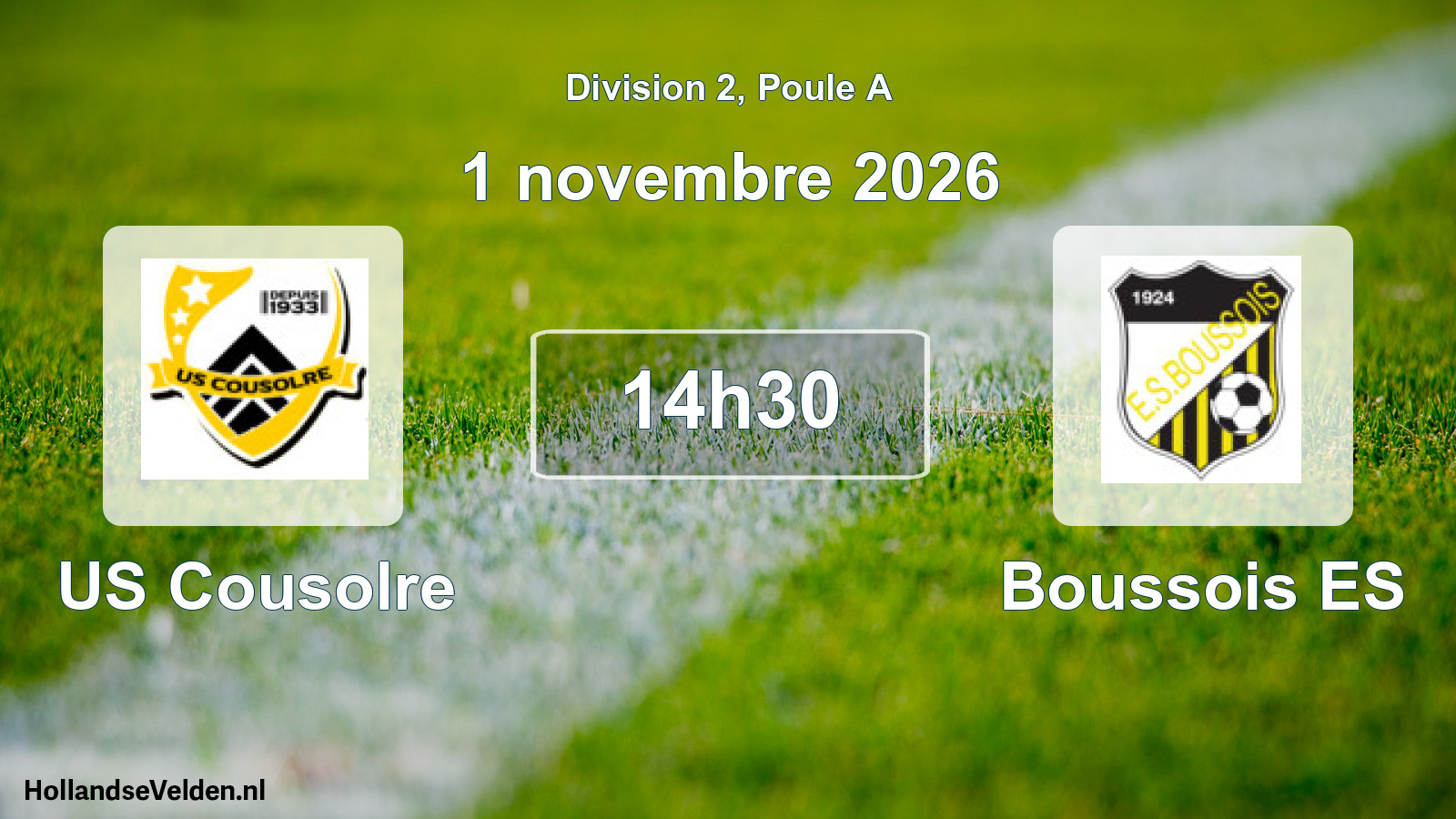 Scheduled Match: US Cousolre - Boussois ES (1 November 2026)