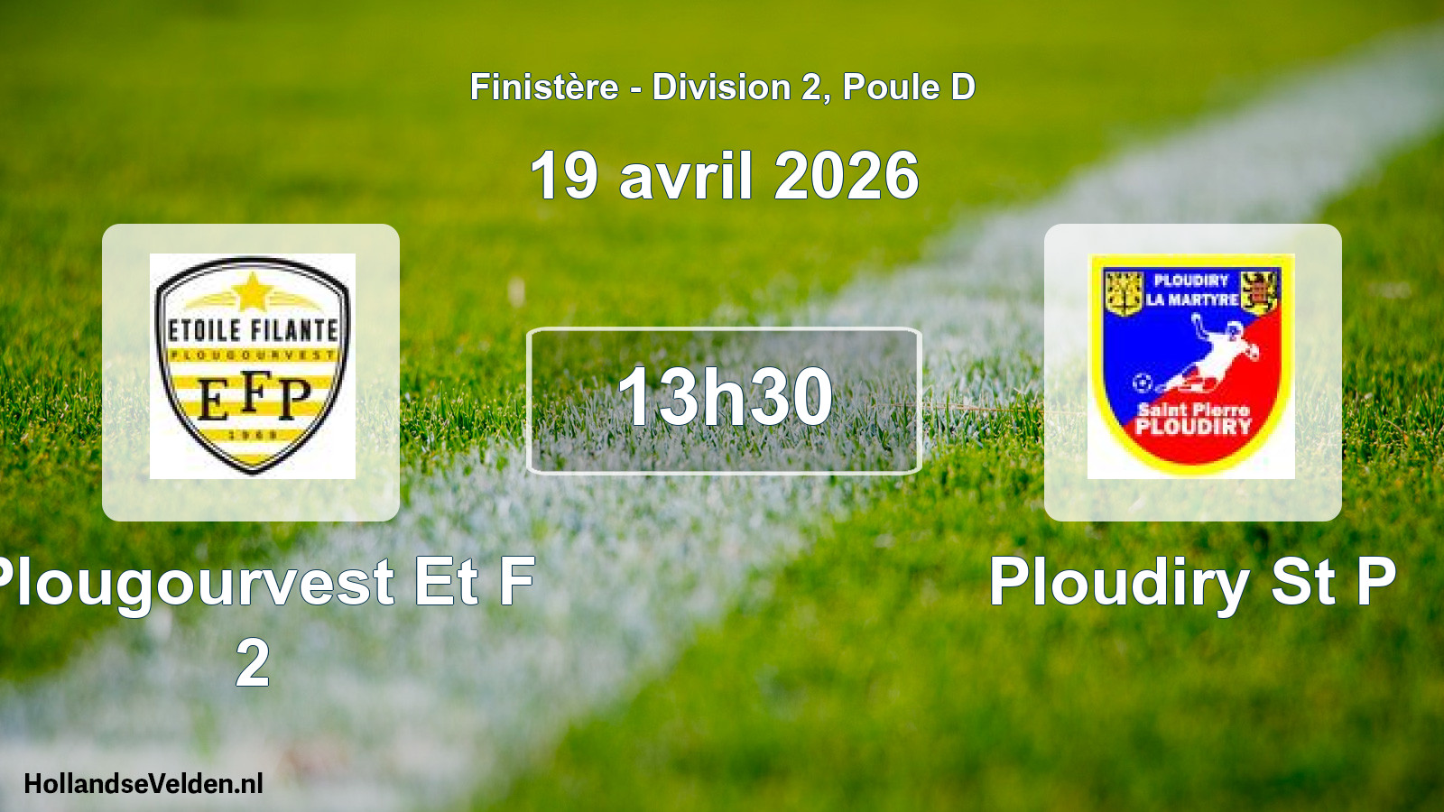 Geplande wedstrijd: Plougourvest Et F 2 - Ploudiry St P (19 april 2026)