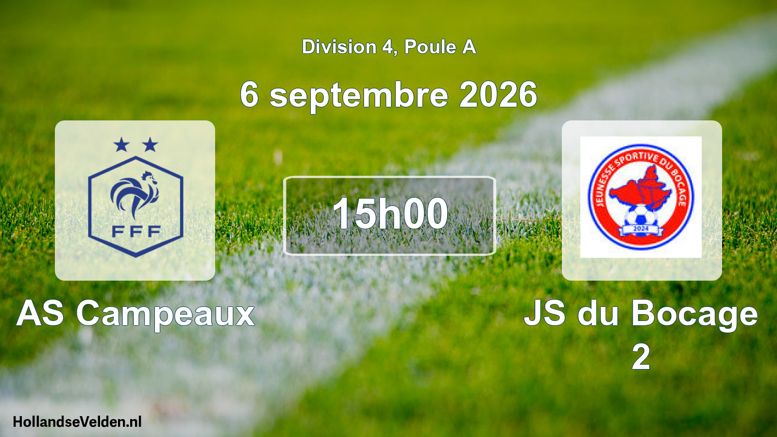 Scheduled Match: AS Campeaux - JS du Bocage 2 (6 September 2026)