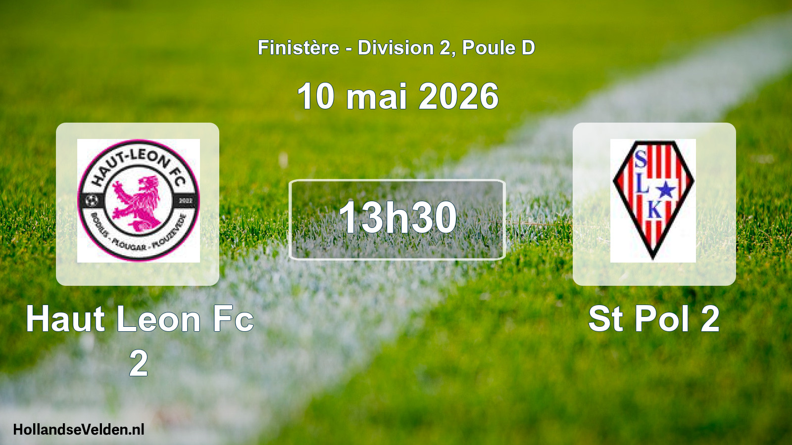 Geplande wedstrijd: Haut Leon Fc 2 - St Pol 2 (10 mai 2026)