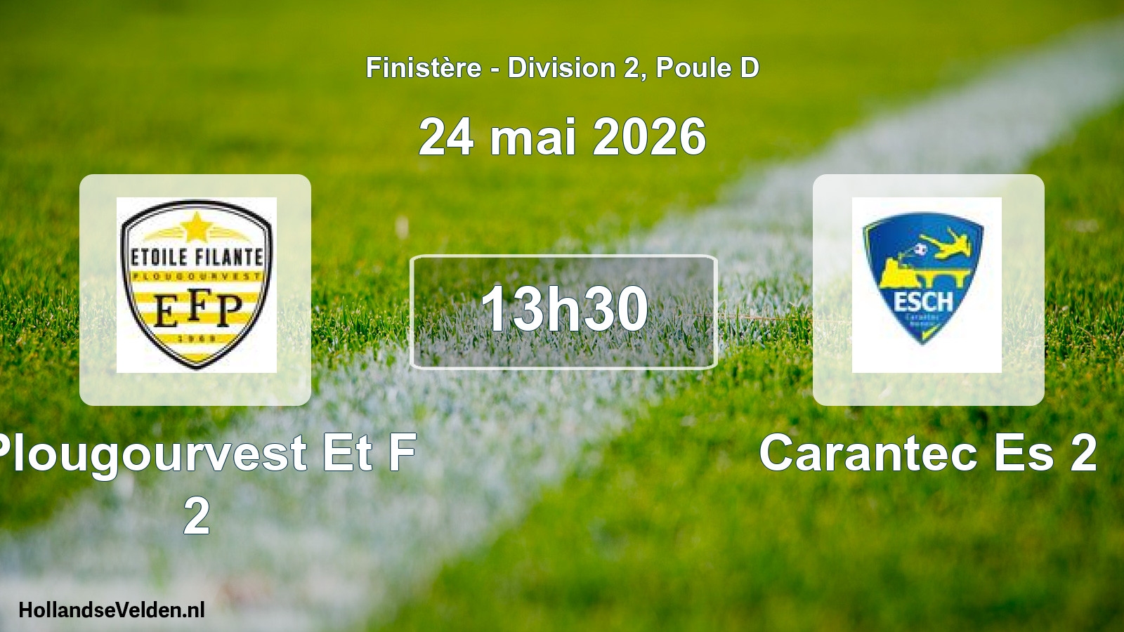 Geplande wedstrijd: Plougourvest Et F 2 - Carantec Es 2 (24 mai 2026)
