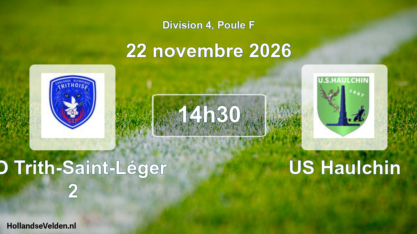 Match programmé: CO Trith-Saint-Léger 2 - US Haulchin (22 novembre 2026)