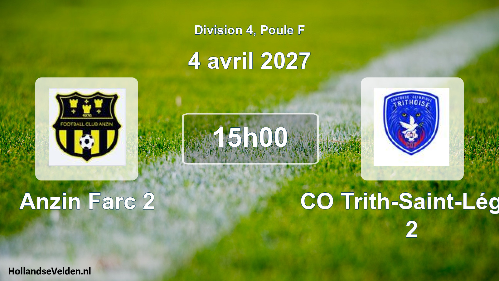 Scheduled Match: Anzin Farc 2 - CO Trith-Saint-Léger 2 (4 April 2027)