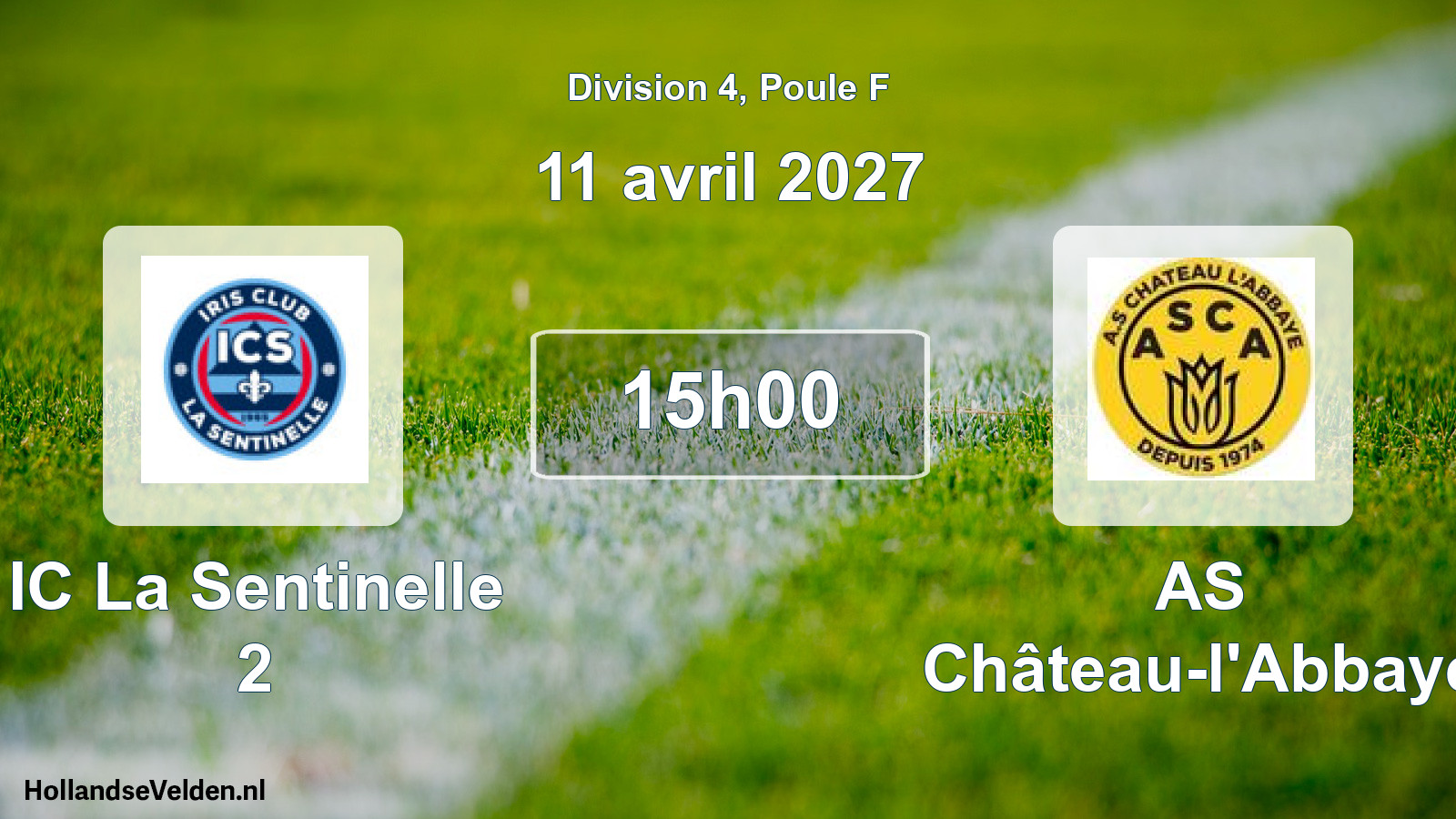 Match programmé: IC La Sentinelle 2 - AS Château-l'Abbaye (11 avril 2027)