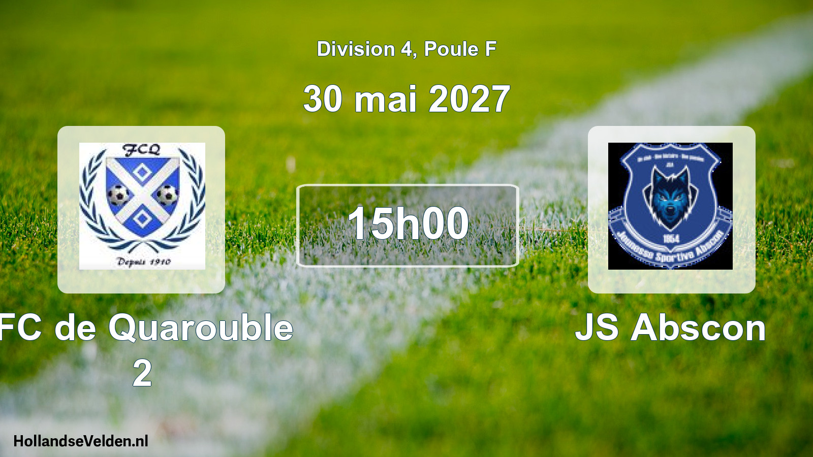 Match programmé: FC de Quarouble 2 - JS Abscon (30 mai 2027)