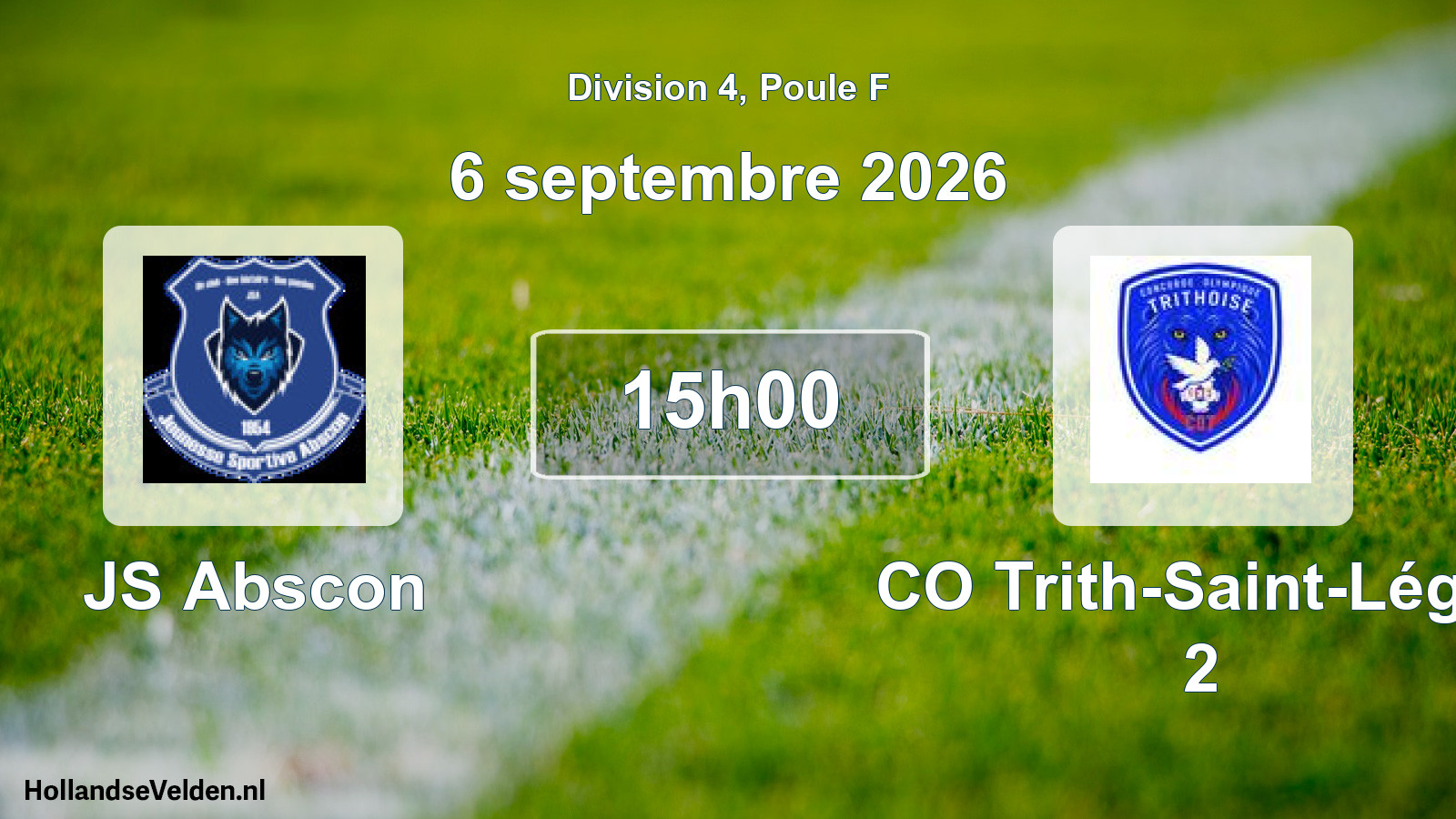 Match programmé: JS Abscon - CO Trith-Saint-Léger 2 (6 septembre 2026)