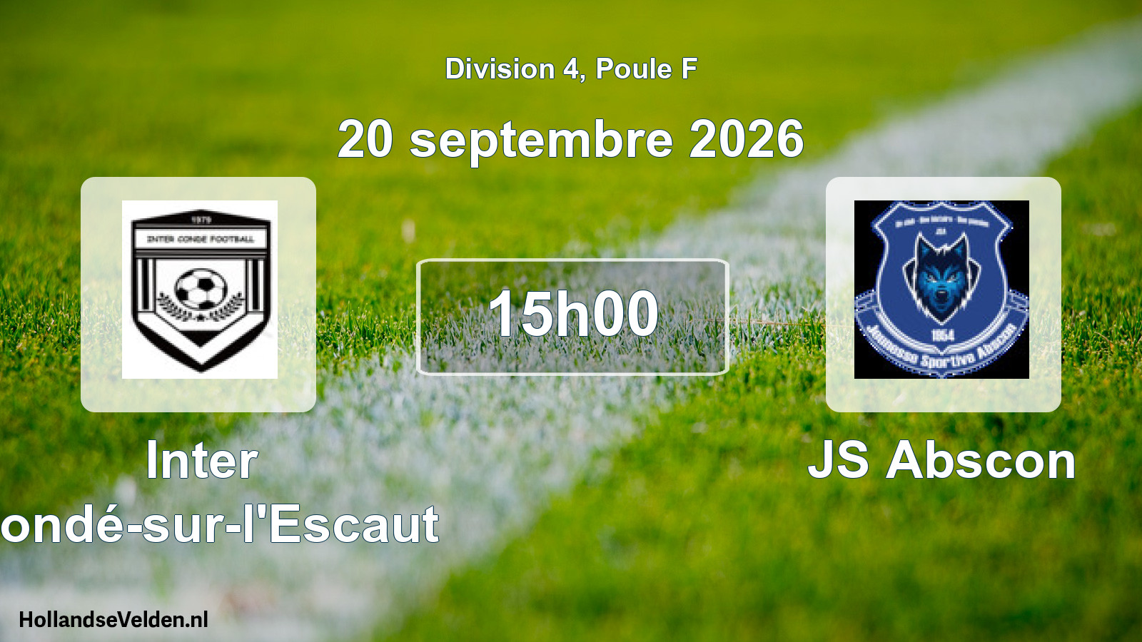 Match programmé: Inter Condé-sur-l'Escaut - JS Abscon (20 septembre 2026)