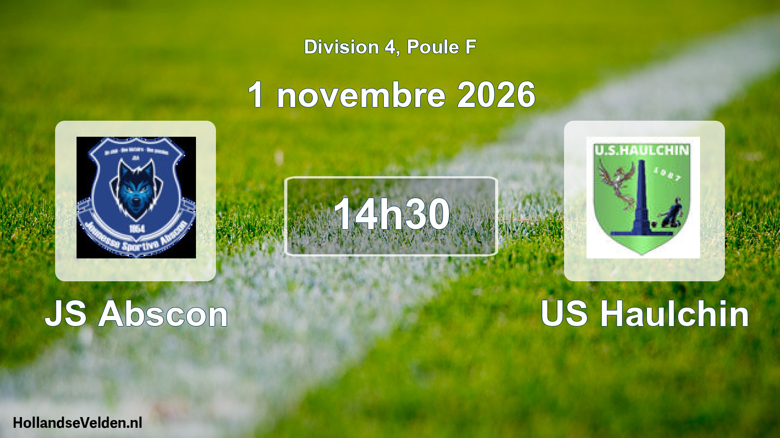 Match programmé: JS Abscon - US Haulchin (1 novembre 2026)