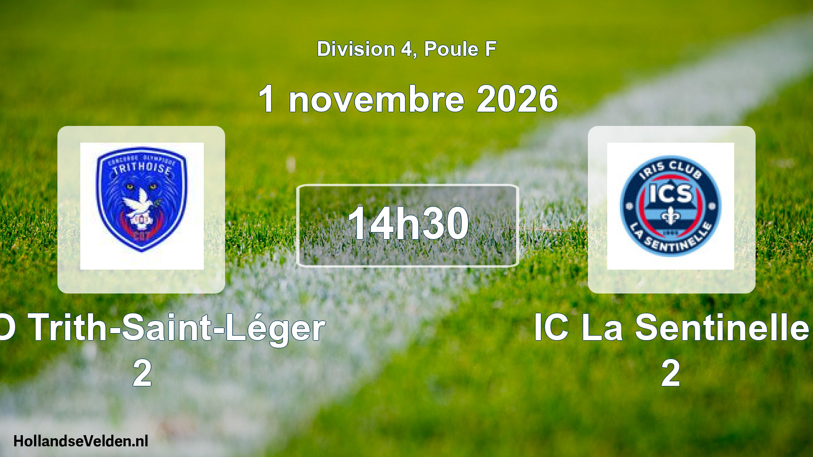 Scheduled Match: CO Trith-Saint-Léger 2 - IC La Sentinelle 2 (1 November 2026)