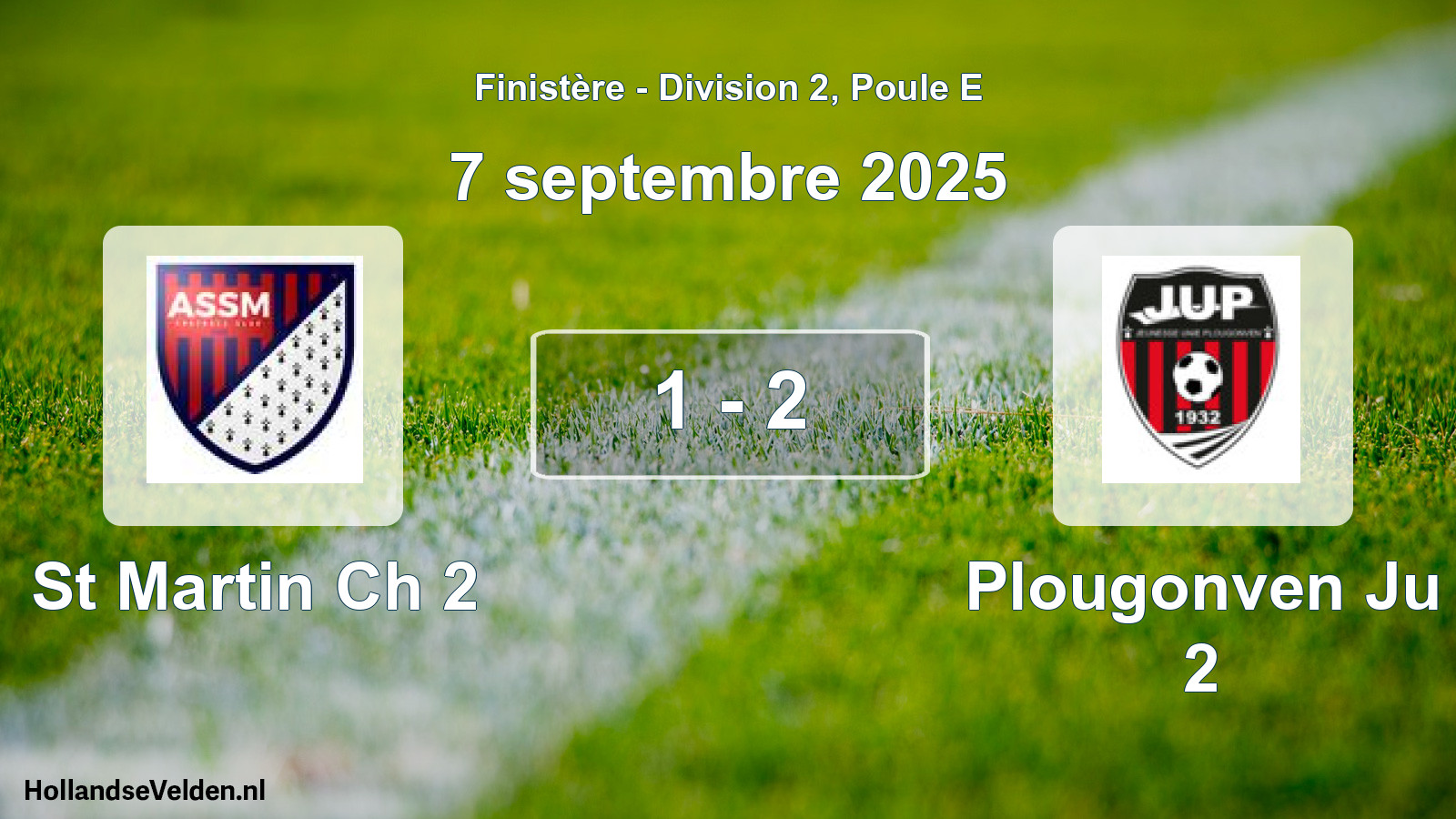 Gespeelde wedstrijd: St Martin Ch 2 - Plougonven Ju 2 1 - 2 (7 septembre 2025)