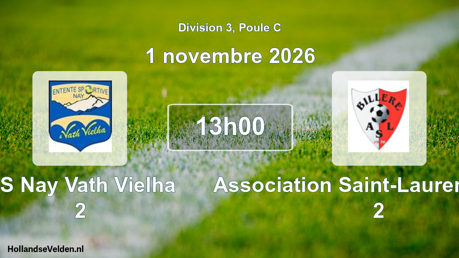 Scheduled Match: ES Nay Vath Vielha 2 - Association Saint-Laurent Billère 2 (1 November 2026)
