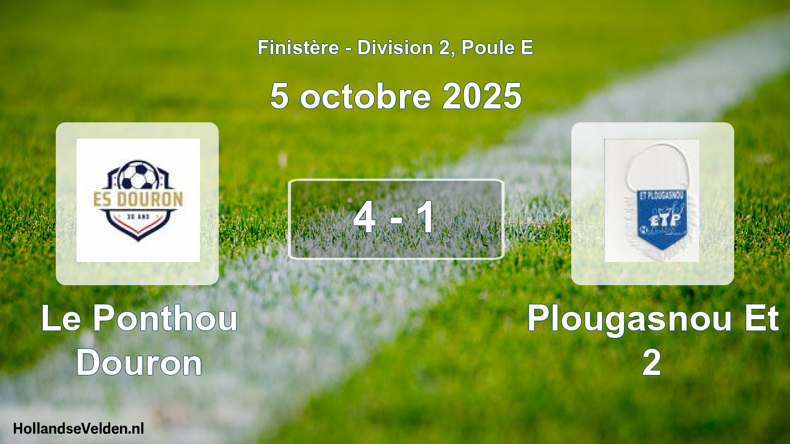 Gespeelde wedstrijd: Le Ponthou Douron - Plougasnou Et 2 4 - 1 (5 octobre 2025)