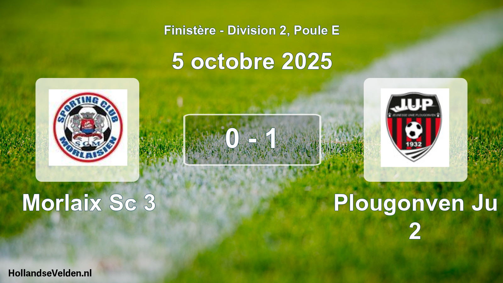 Total number of matches played: Morlaix Sc 3 - Plougonven Ju 2 0 - 1 (5 October 2025)