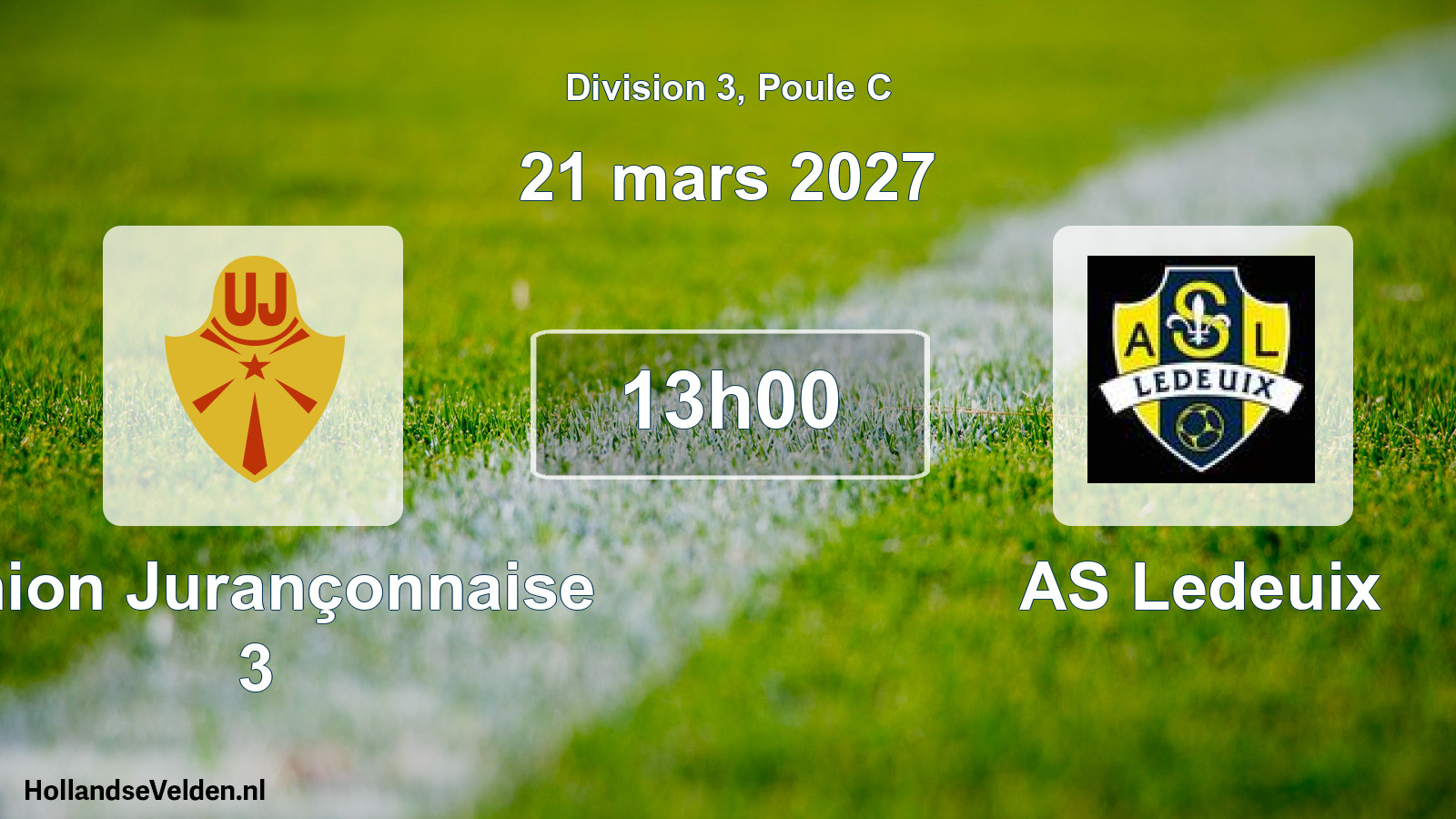 Match programmé: Union Jurançonnaise 3 - AS Ledeuix (21 mars 2027)