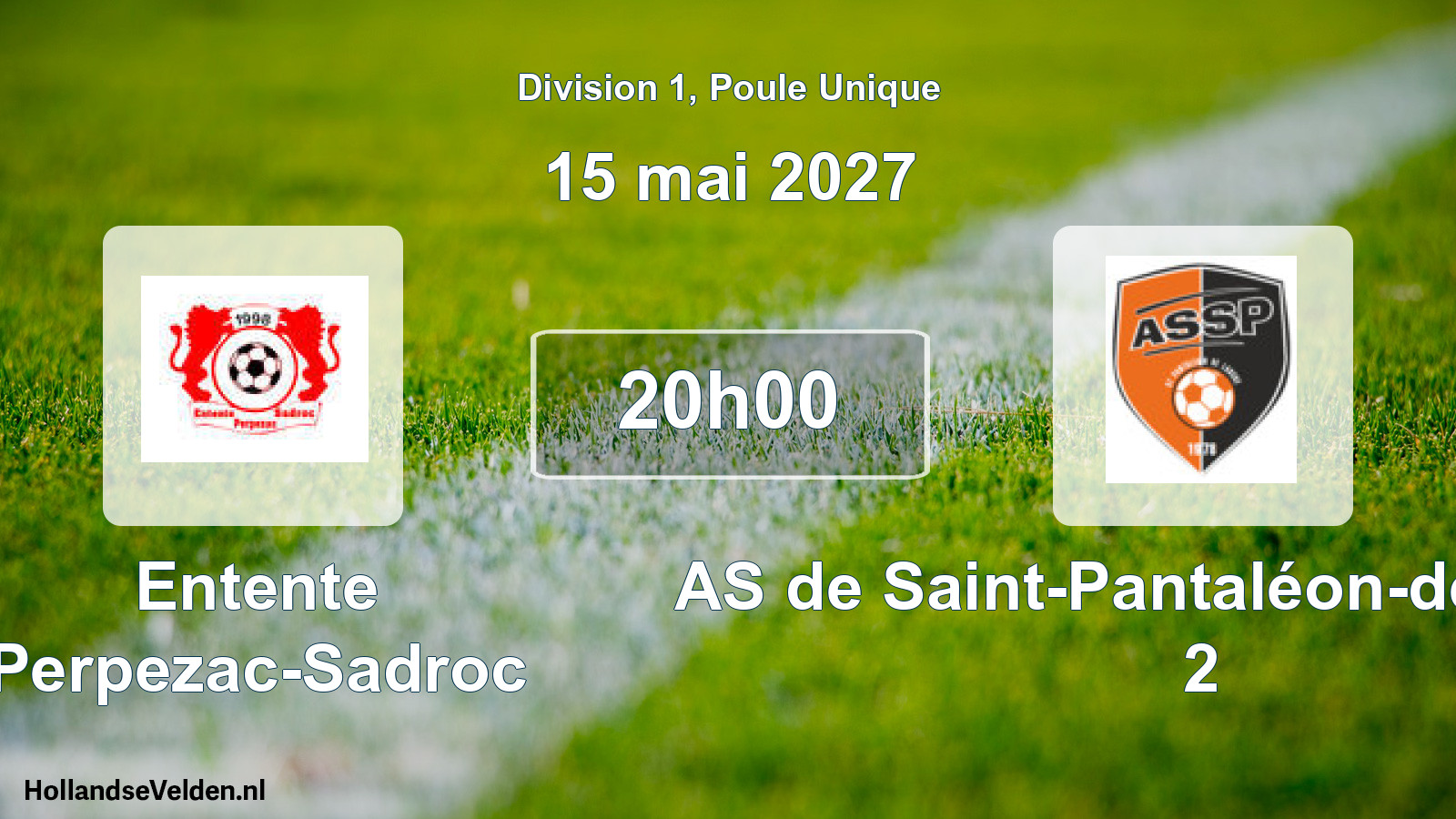 Scheduled Match: Entente Perpezac-Sadroc - AS de Saint-Pantaléon-de-Larche 2 (15 May 2027)