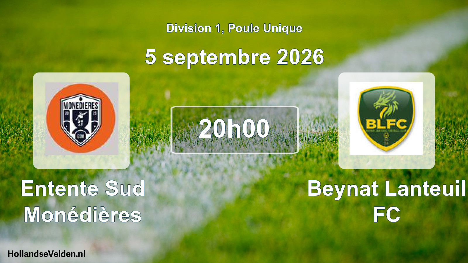 Scheduled Match: Entente Sud Monédières - Beynat Lanteuil FC (5 September 2026)
