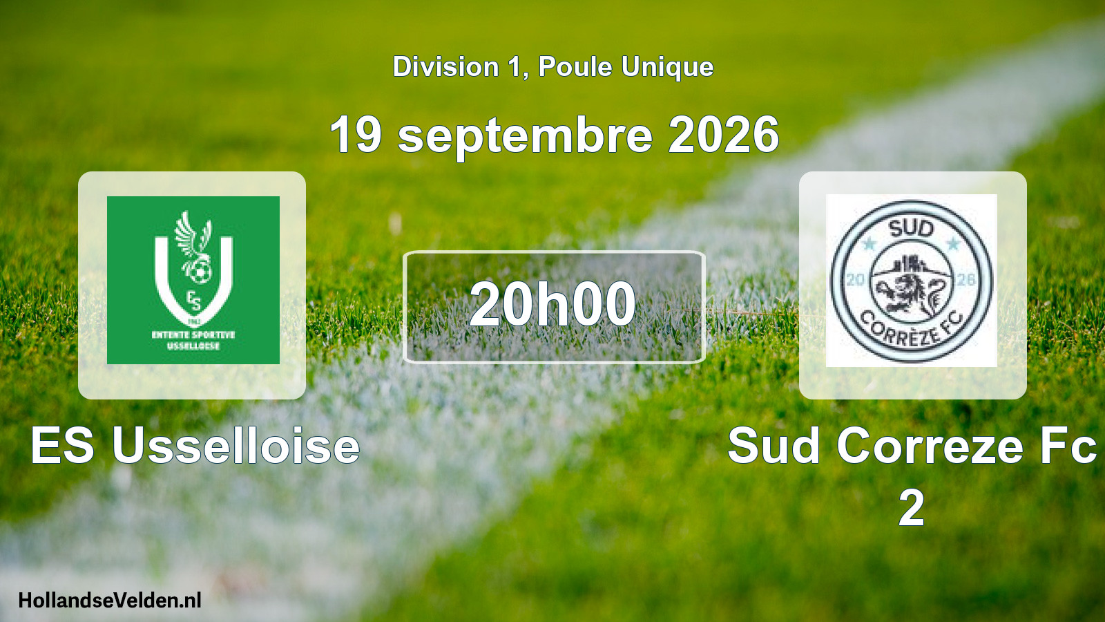 Match programmé: ES Usselloise - Sud Correze Fc 2 (19 septembre 2026)