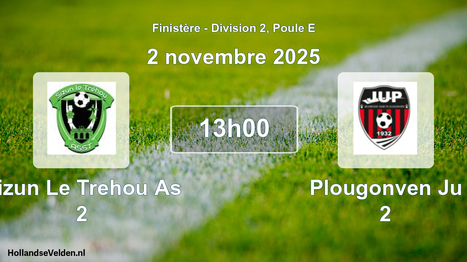 Scheduled Match: Sizun Le Trehou As 2 - Plougonven Ju 2 (2 November 2025)