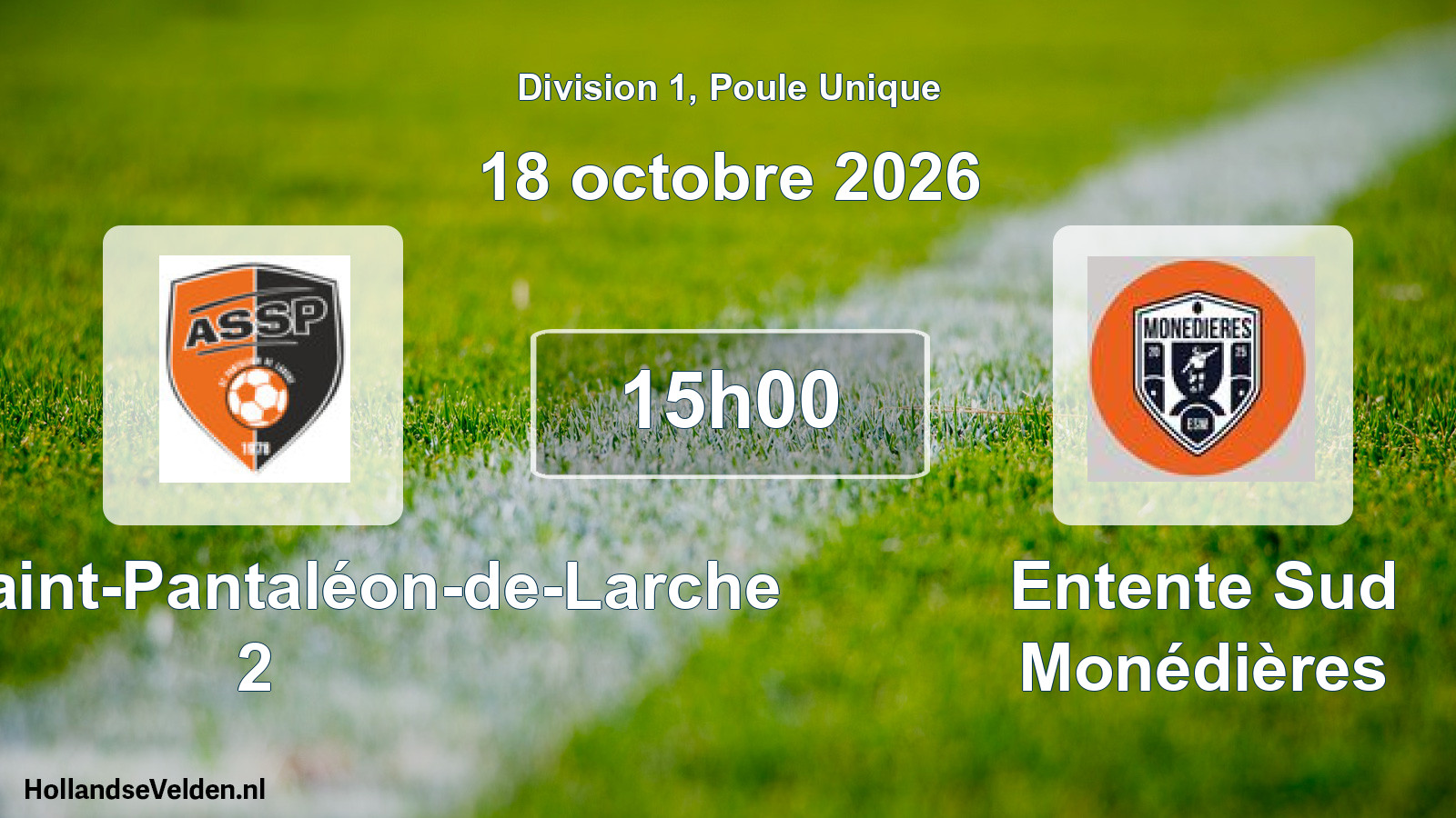 Scheduled Match: AS de Saint-Pantaléon-de-Larche 2 - Entente Sud Monédières (18 October 2026)