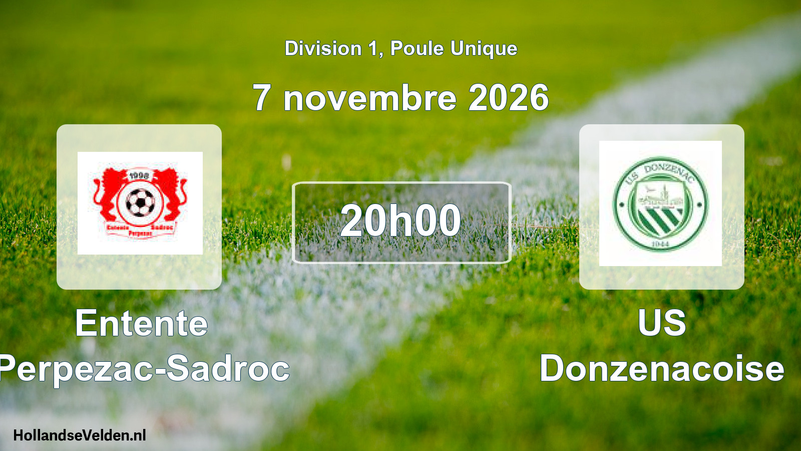 Scheduled Match: Entente Perpezac-Sadroc - US Donzenacoise (7 November 2026)