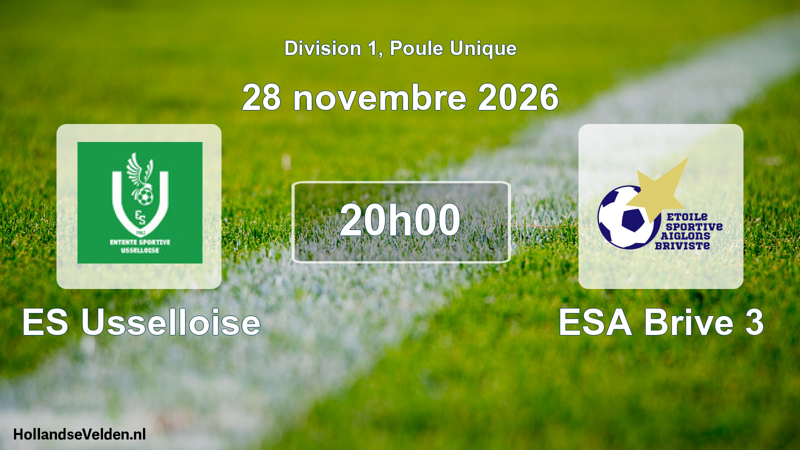 Scheduled Match: ES Usselloise - ESA Brive 3 (28 November 2026)
