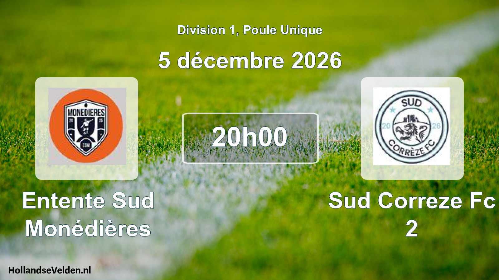 Scheduled Match: Entente Sud Monédières - Sud Correze Fc 2 (5 December 2026)