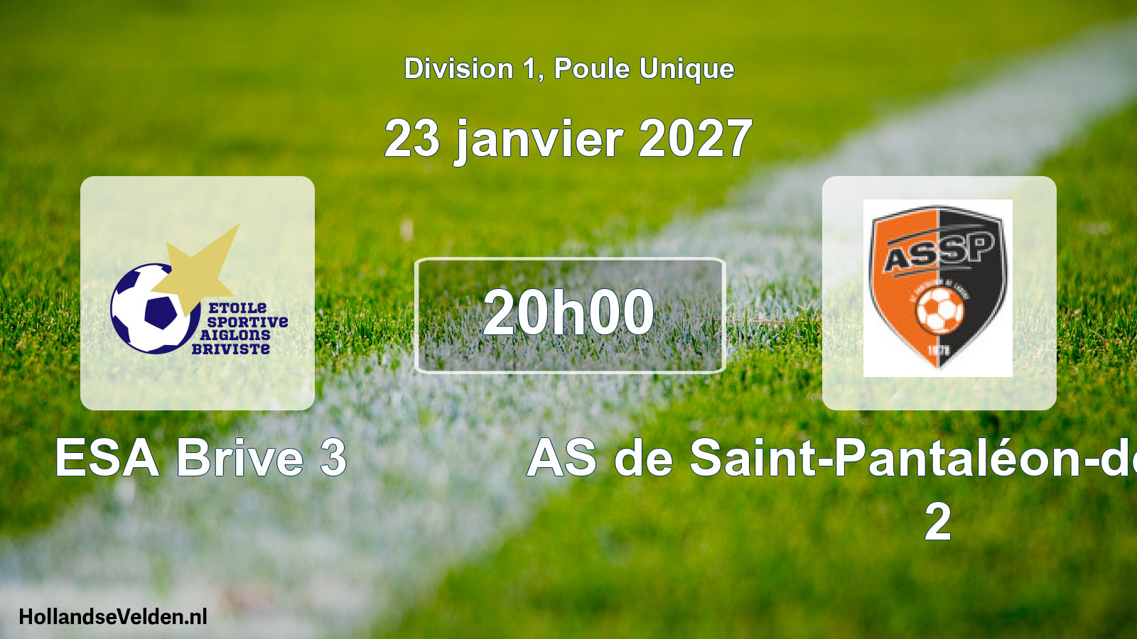 Scheduled Match: ESA Brive 3 - AS de Saint-Pantaléon-de-Larche 2 (23 January 2027)