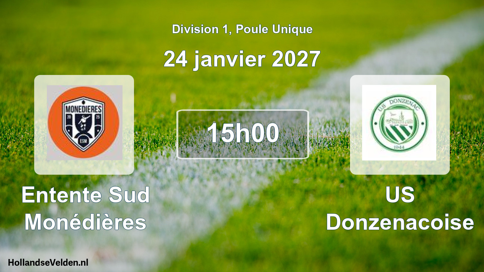 Scheduled Match: Entente Sud Monédières - US Donzenacoise (24 January 2027)