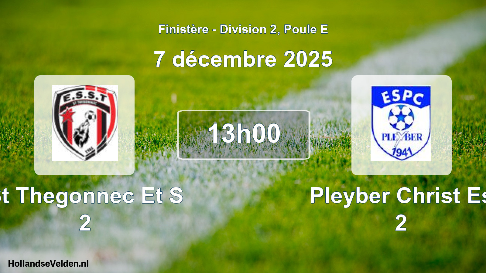 Geplande wedstrijd: St Thegonnec Et S 2 - Pleyber Christ Es 2 (7 december 2025)