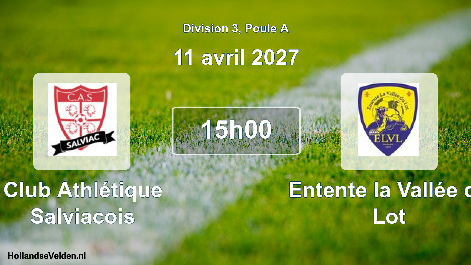 Match programmé: Club Athlétique Salviacois - Entente la Vallée du Lot (11 avril 2027)
