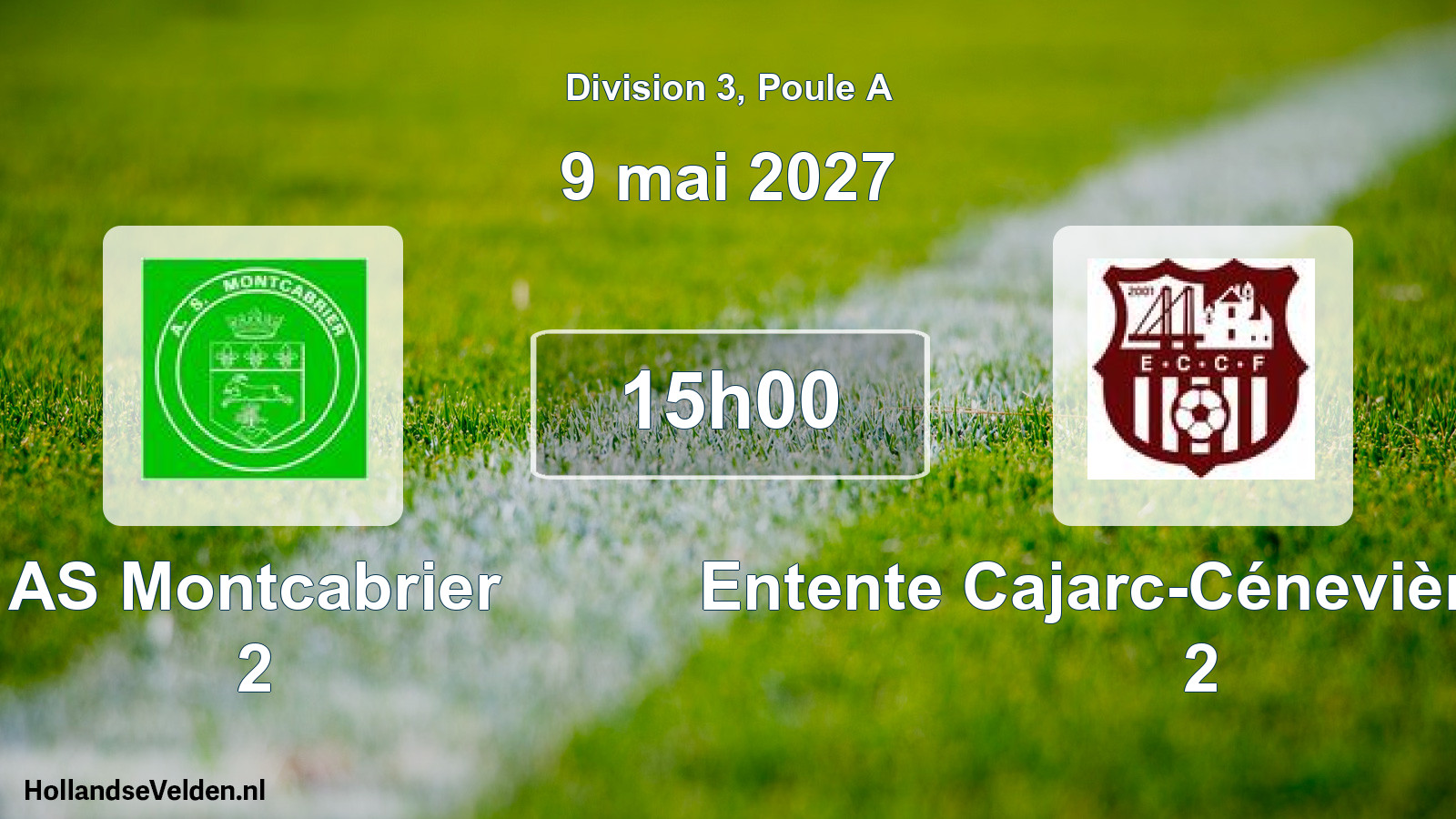 Scheduled Match: AS Montcabrier 2 - Entente Cajarc-Cénevières Foot 2 (9 May 2027)