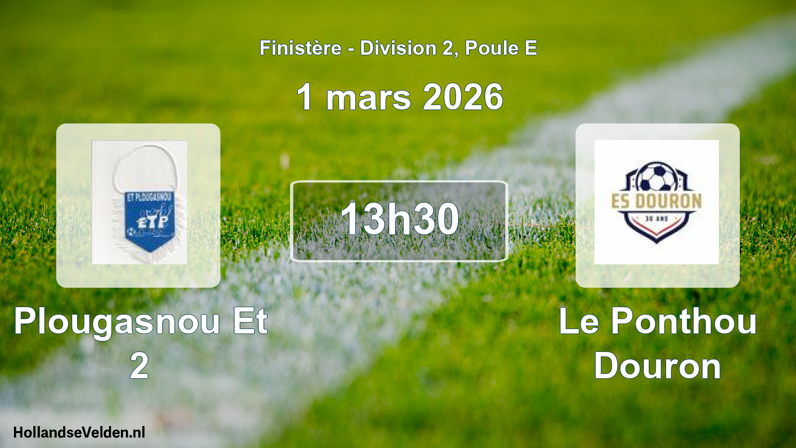 Scheduled Match: Plougasnou Et 2 - Le Ponthou Douron (1 March 2026)