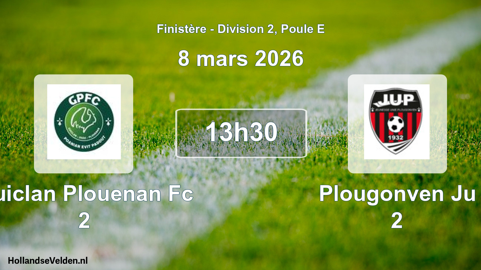 Scheduled Match: Guiclan Plouenan Fc 2 - Plougonven Ju 2 (8 March 2026)