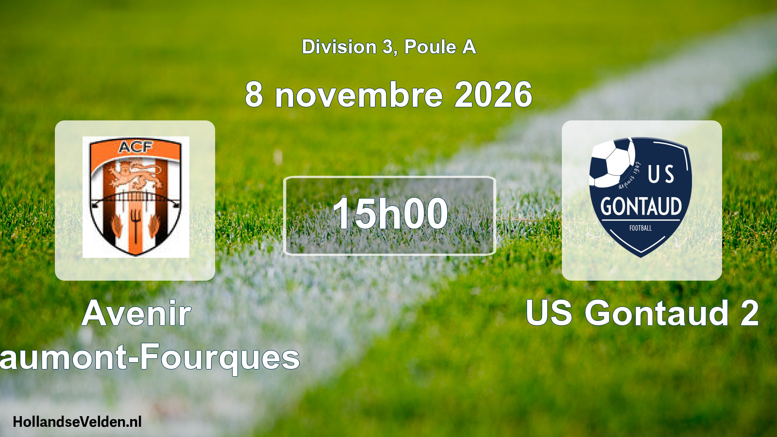 Scheduled Match: Avenir Caumont-Fourques - US Gontaud 2 (8 November 2026)